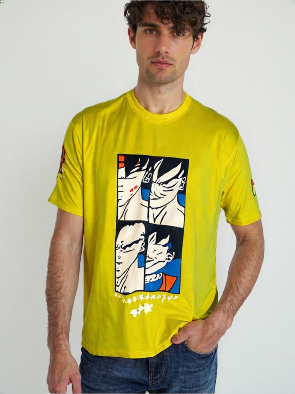 GOKU - Men's Printed Drop-Shoulder Sleeve Oversize T-shirt