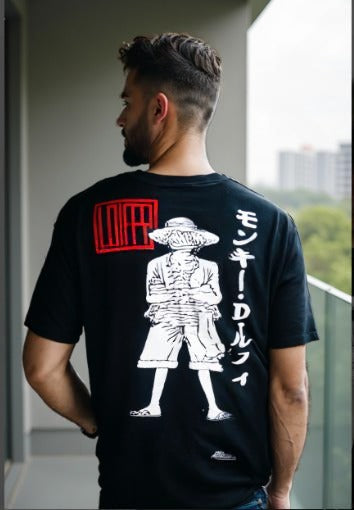 ONE PIECE  - Men's Printed Drop-Shoulder Sleeve Oversize T-shirt