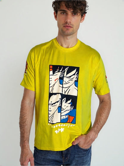 GOKU - Men's Printed Drop-Shoulder Sleeve Oversize T-shirt