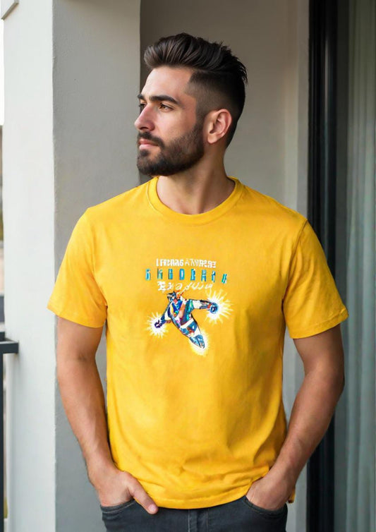 MÁZINGER Z  - Men's Printed Drop-Shoulder Sleeve Oversize T-shirt